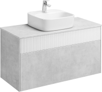 Тумба с раковиной AQUATON Марбл 100 слэйт, белая матовая, раковина 1WH501709