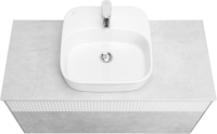 Тумба с раковиной AQUATON Марбл 100 слэйт, белая матовая, раковина 1WH501709