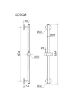 Душевая штанга Sancos SC9035CH хром Душевая штанга Sancos SC9035CH хром