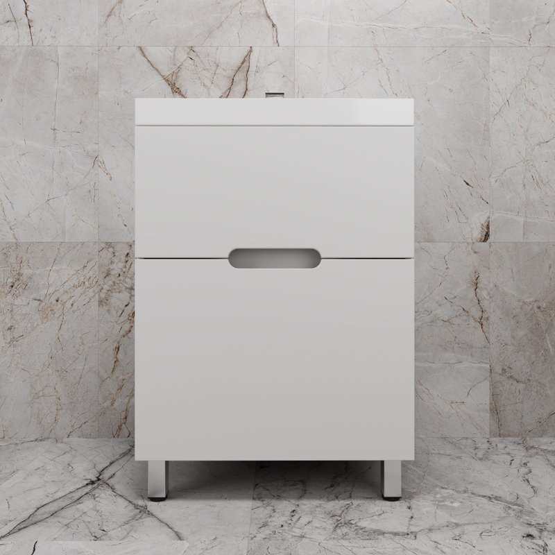 Тумба под раковину без столешницы Style Line Матис 60 напольная, белая матовая