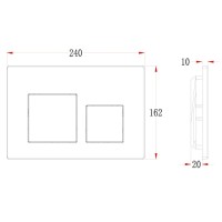 Кнопка смыва для унитаза Veconi Flush V4 пластик, цвет белый глянец