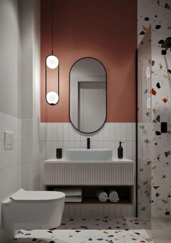 Зеркало Art&Max Torino AM-Tor-600-1000-DS-Nero 60х100, черное, с LED-подсветкой, 6000k