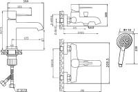 Комплект для ванной Orange Karl M05-311w белый