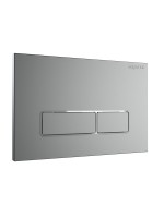 Кнопка смыва для унитаза AQUATEK KDI-0000063 АБС-пластик, цвет матовый хром, ободок хром