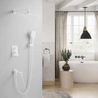 Душевая система / Тропический душ со смесителем встраиваемая Shevanik S4035C, белый