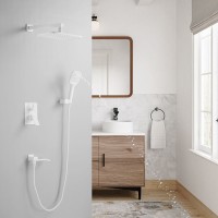 Душевая система / Тропический душ со смесителем встраиваемая Shevanik S4035C, белый