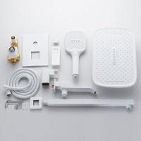 Душевая система / Тропический душ со смесителем встраиваемая Shevanik S4035C, белый