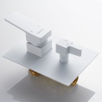 Душевая система / Тропический душ со смесителем встраиваемая Shevanik S4035C, белый