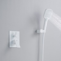Душевая система / Тропический душ со смесителем встраиваемая Shevanik S4035C, белый