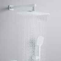 Душевая система / Тропический душ со смесителем встраиваемая Shevanik S4035C, белый