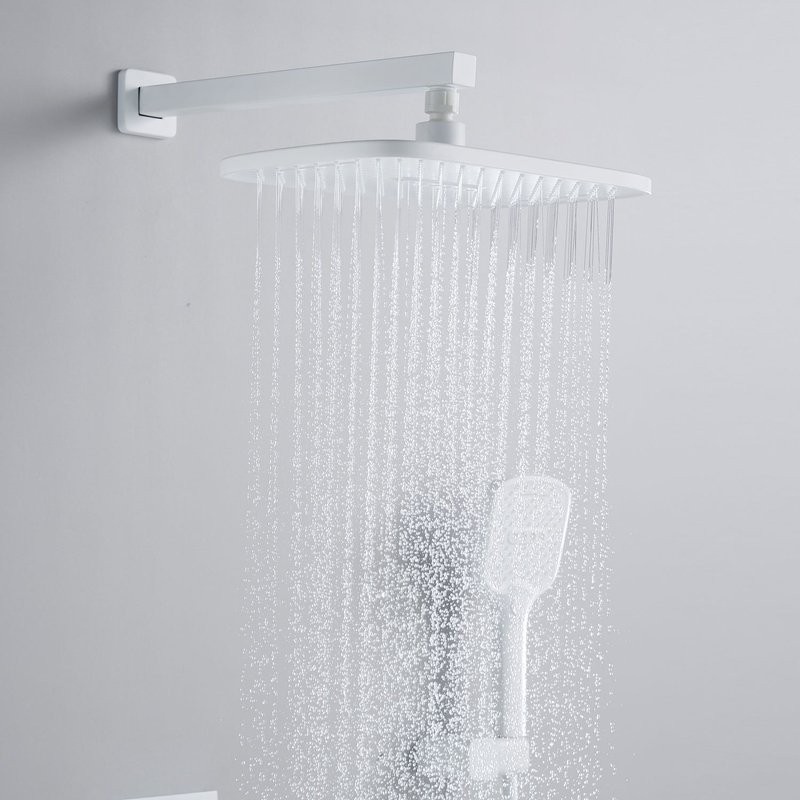 Душевая система / Тропический душ со смесителем встраиваемая Shevanik S4035C, белый