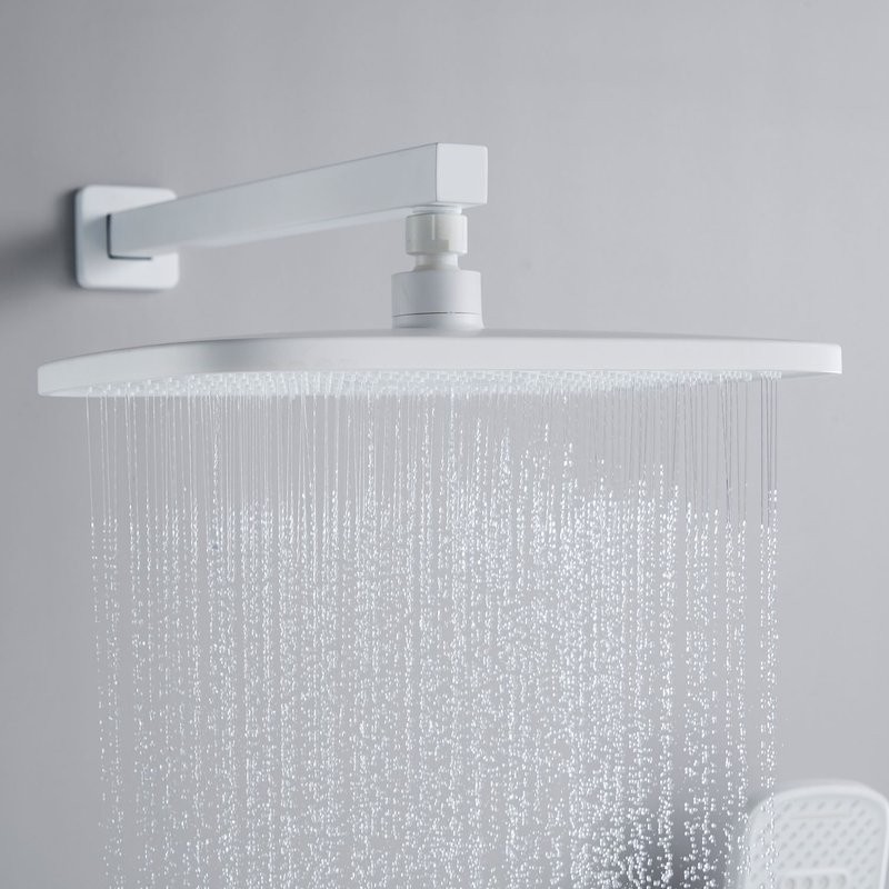 Душевая система / Тропический душ со смесителем встраиваемая Shevanik S4035C, белый