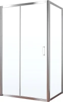 Душевой уголок Vegas Glass ZP+ZPV Tur Novo 100*80 08 01 профиль глянцевый хром, стекло прозрачное