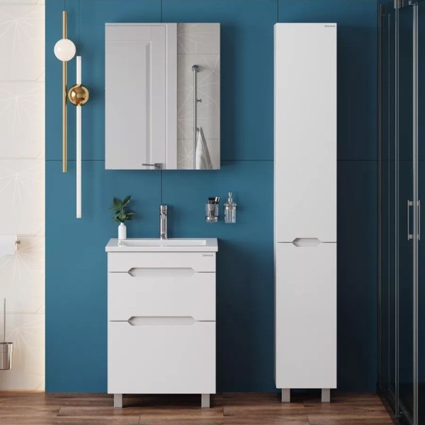 Мебель для ванной комнаты Onika Айленд 50 напольная, белая