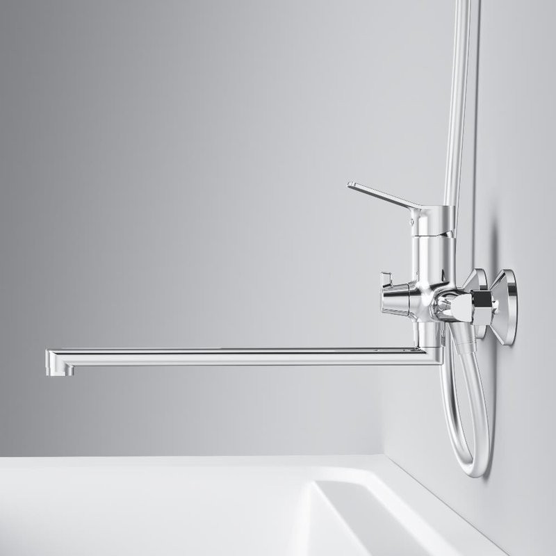 Смеситель с длинным изливом для ванны AM.PM X-Joy F85A90200 хром