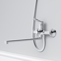 Смеситель с длинным изливом для ванны AM.PM X-Joy F85A90200 хром Смеситель с длинным изливом для ванны AM.PM X-Joy F85A90200 хром