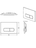 Кнопка смыва для унитаза AltroBagno Beni aggiuntivi AltroBagnoPFP002GM пластик, цвет оружейная сталь
