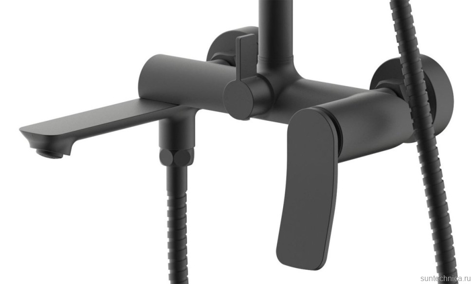 Душевая стойка AZARIO Escaro AZ-K2374B черный матовый