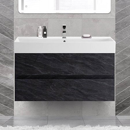 Тумба с раковиной Cezares Molveno 46 100 antracite, с раковиной Cezares CZR-MIL-100-LVB