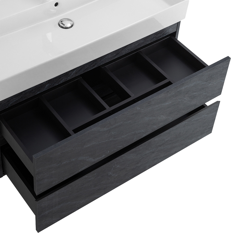 Тумба с раковиной Cezares Molveno 46 100 antracite, с раковиной Cezares CZR-MIL-100-LVB