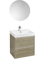 Мебель для ванной комнаты Roca Ona 60 темный вяз, раковина ZRU9307561