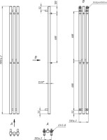 Полотенцесушитель водяной Grota Corsa 130x1500