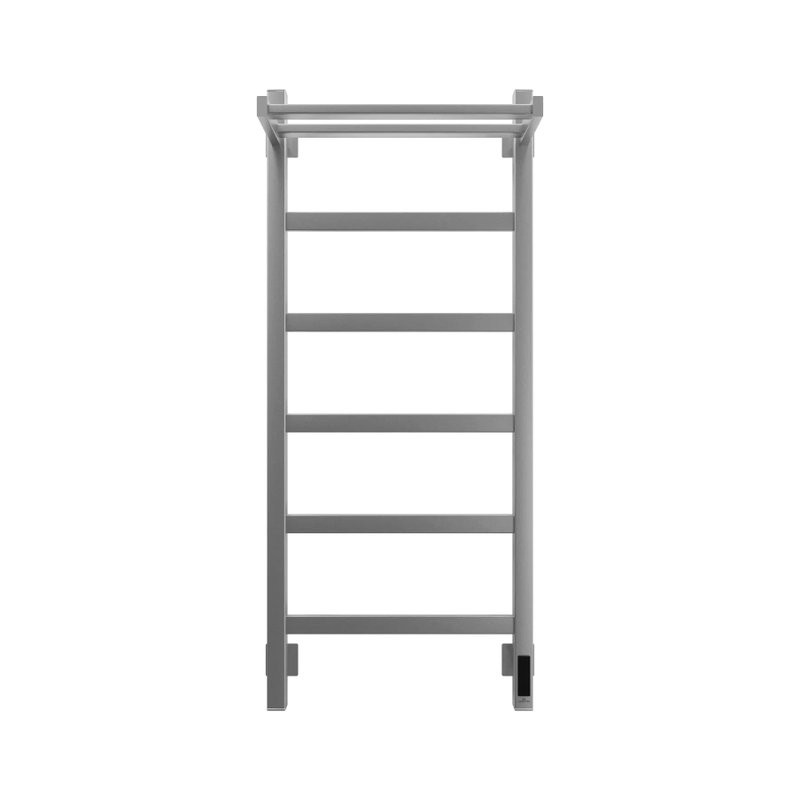 Полотенцесушитель электрический Grota Lore 430х1000 NM EL 100x45 см, подключение справа, слева, скрытое подключение справа, матовый хром, лесенка, с полкой