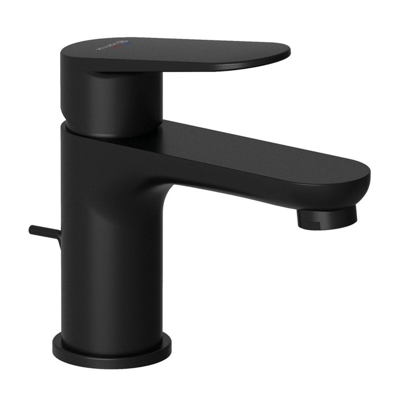 Смеситель для раковины Kludi X1 322663975 с донным клапаном, черный матовый