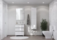 Тумба с раковиной Roca The Gap 60 3 ящика, белый глянец, раковина 32799E000