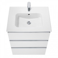 Тумба с раковиной Roca The Gap 60 3 ящика, белый глянец, раковина 32799E000