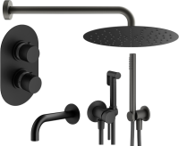 Комплект для ванной Plumberia Selection Ixo KITZXOT19NO260 С ВНУТРЕННЕЙ ЧАСТЬЮ, черный матовый