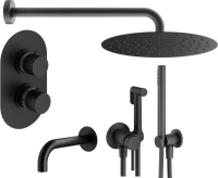 Комплект для ванной Plumberia Selection Ixo KITZXOT19NO260 С ВНУТРЕННЕЙ ЧАСТЬЮ, черный матовый