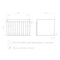 Мебель для ванной комнаты Vigo Finlay 60 подвесная, 1 ящик, матовая белая