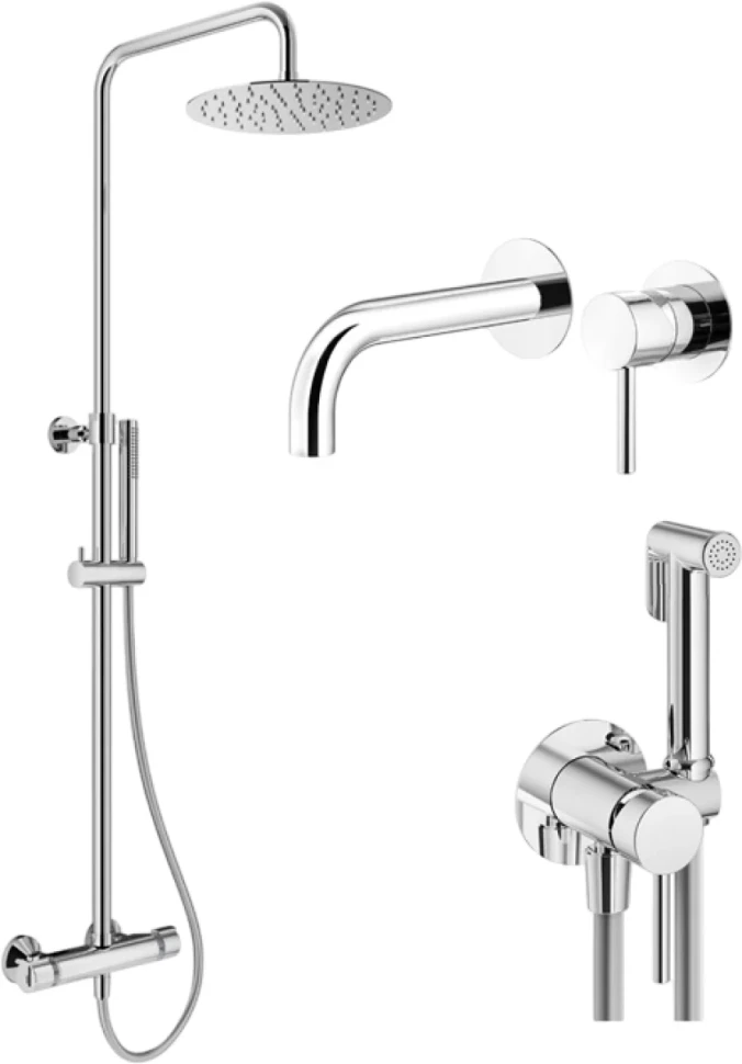 Комплект для ванной Plumberia Selection Ixo KITZXO6302CR210 С ВНУТРЕННЕЙ ЧАСТЬЮ, хром