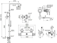 Комплект для ванной Plumberia Selection Ixo KITZXO6302CR210 С ВНУТРЕННЕЙ ЧАСТЬЮ, хром