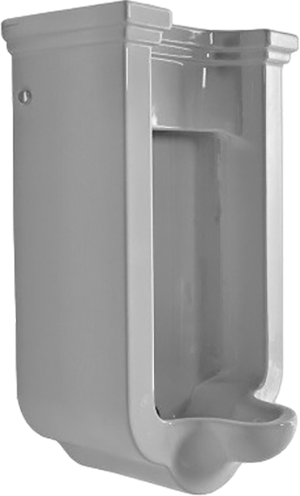 Писсуар подвесной Kerasan Waldorf 413001 сенсорный, белый, с сифоном, безободковый