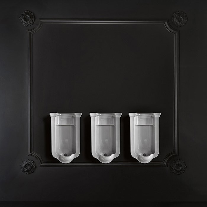 Писсуар подвесной Kerasan Waldorf 413001 сенсорный, белый, с сифоном, безободковый