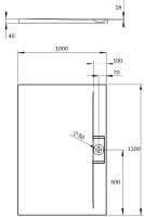 Поддон для душа Radaway Giaros D 120x100 с сифоном