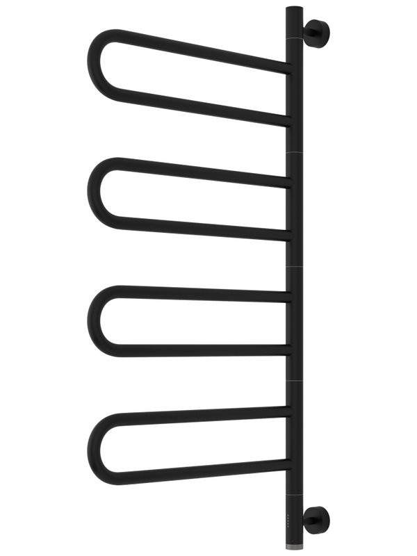 Полотенцесушитель электрический Сунержа Парео 4.0 31-0823-0978 100x50 см, скрытое подключение, матовый черный, E-образный