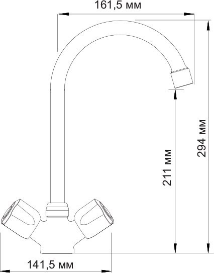 Смеситель для кухни Wasserkraft Amper 2907