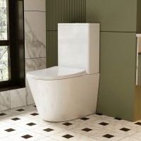 Унитаз-компакт напольный Abber Bequem AC1112 безободковый, с микролифтом, белый