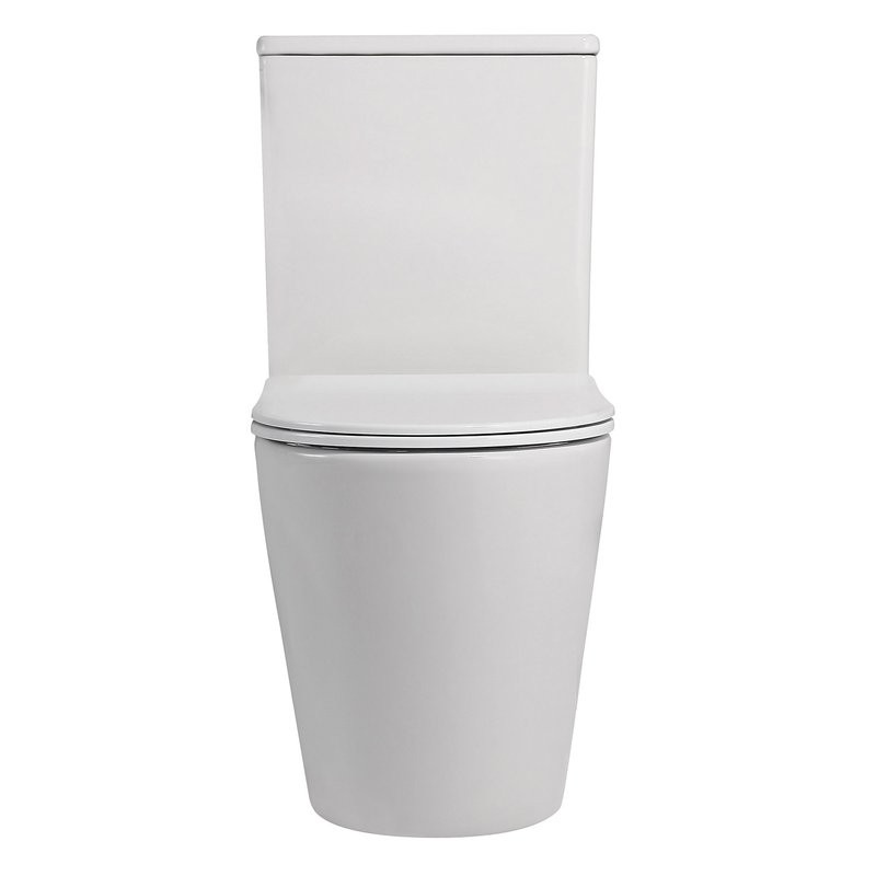 Унитаз-компакт напольный Abber Bequem AC1112 безободковый, с микролифтом, белый