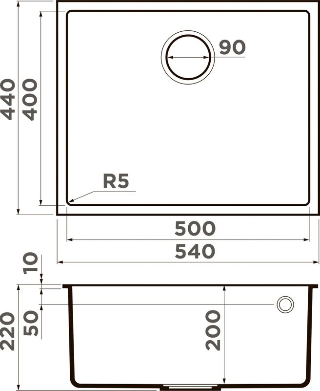 Мойка кухонная Omoikiri Bosen 54-U-GR leningrad grey