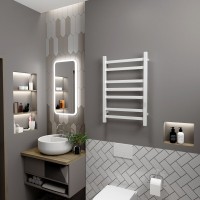 Полотенцесушитель электрический Bauedge Hotel R 50х80, белый полуматовый