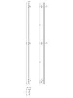 Полотенцесушитель электрический Сунержа Аскет 32-0850-1650 165x5 см, скрытое подключение, золотой шелк, I-образный