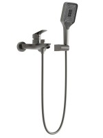 Смеситель для ванны с душем BelBagno Due DUE-VASM-GM оружейная сталь Смеситель для ванны с душем BelBagno Due DUE-VASM-GM оружейная сталь