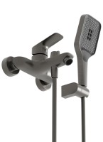 Смеситель для ванны с душем BelBagno Due DUE-VASM-GM оружейная сталь Смеситель для ванны с душем BelBagno Due DUE-VASM-GM оружейная сталь