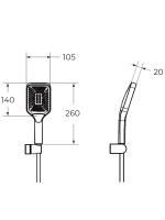 Смеситель для ванны с душем BelBagno Due DUE-VASM-GM оружейная сталь Смеситель для ванны с душем BelBagno Due DUE-VASM-GM оружейная сталь