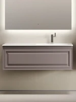 Тумба с раковиной Sancos Very 120 R подвесная, 1 ящик, doha soft