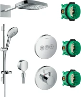 Душевой комплект Hansgrohe Raindance Select E 300 (3 jet) 26468000 + 27802000 + 27506000 + 15741000 + 15745000